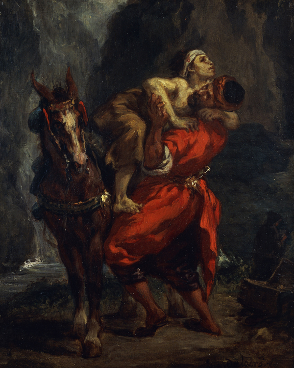 Eugène Delacroix, Il buon samaritano (1852), olio su tela. Collezione privata
